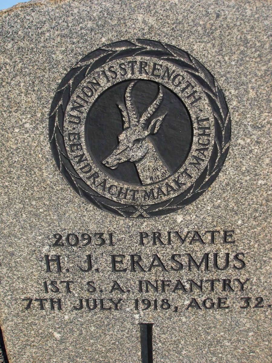 ERASMUS H.J. -1918