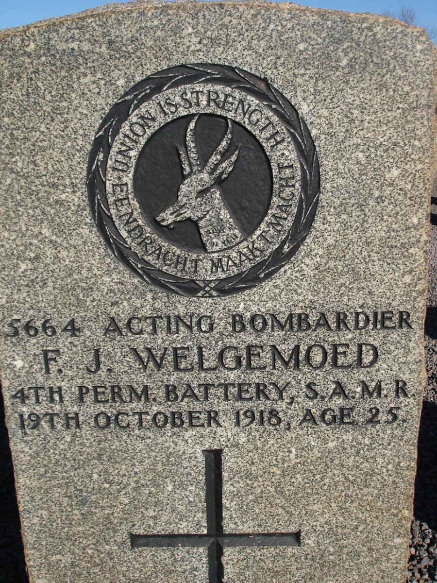 WELGEMOED F.J. -1918