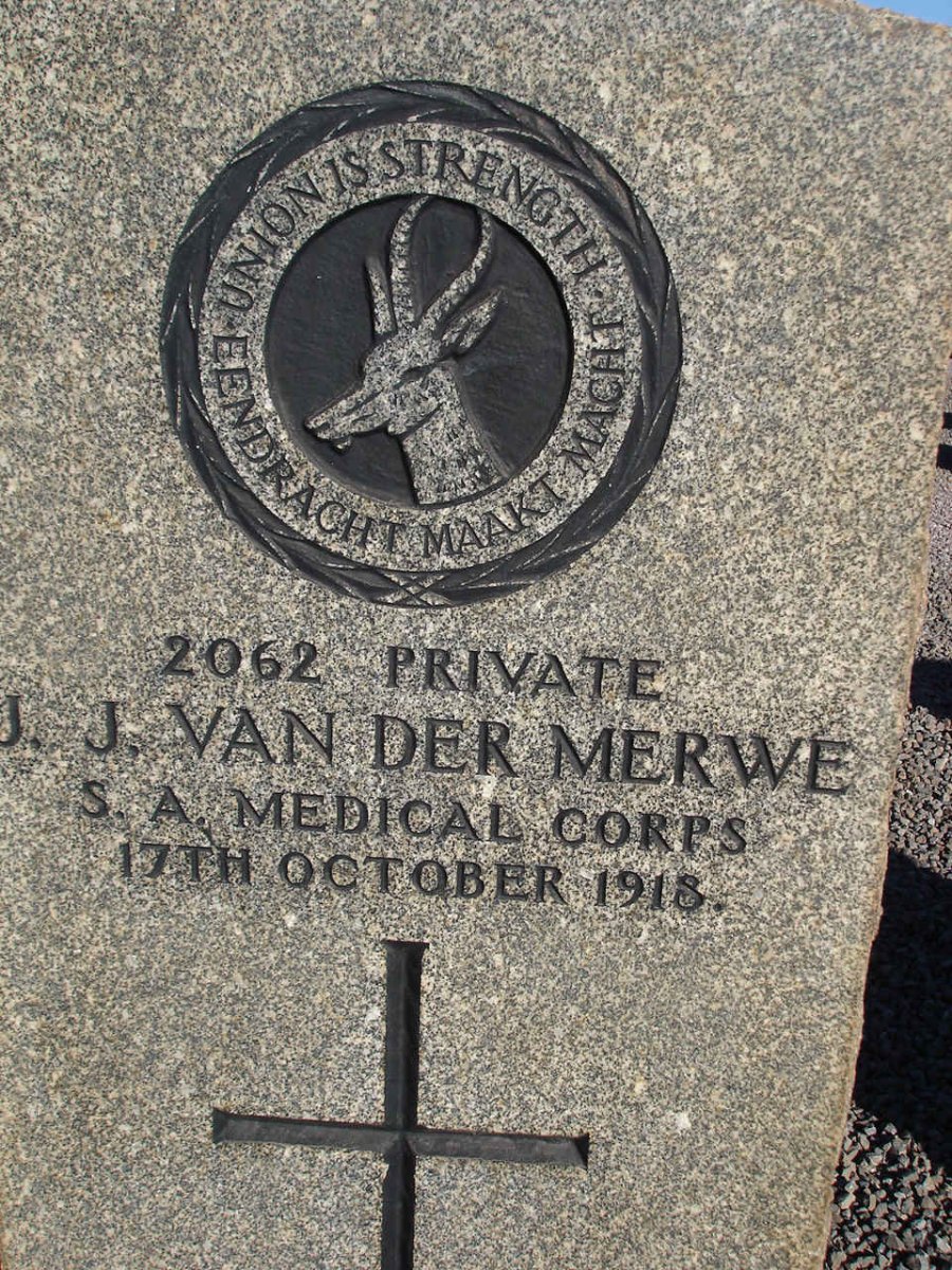 MERWE J.J., van der -1918