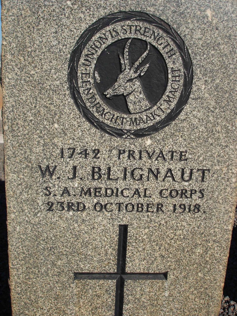 BLIGNAUT W. J. -1918