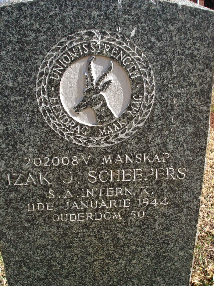 SCHEEPERS Izak J. -1944