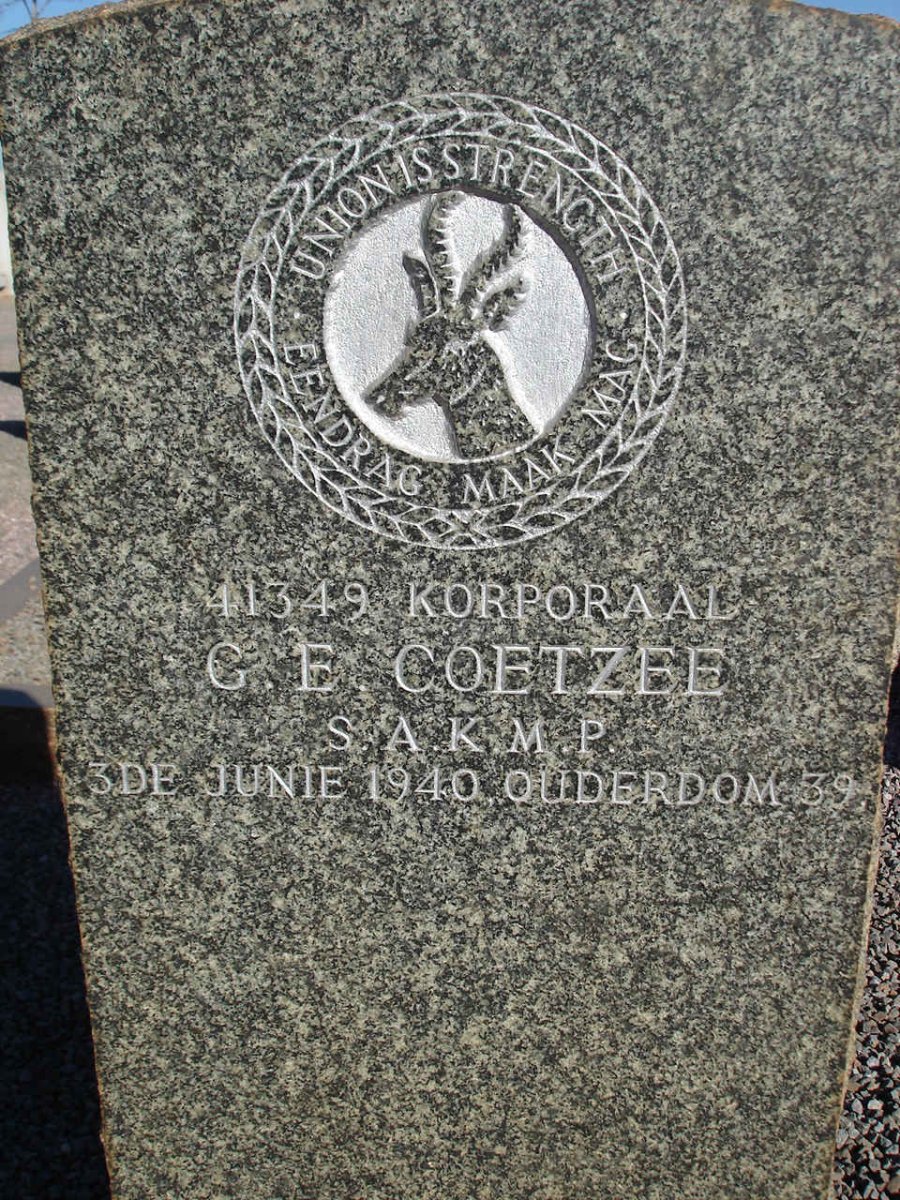 COETZEE G.E. -1940