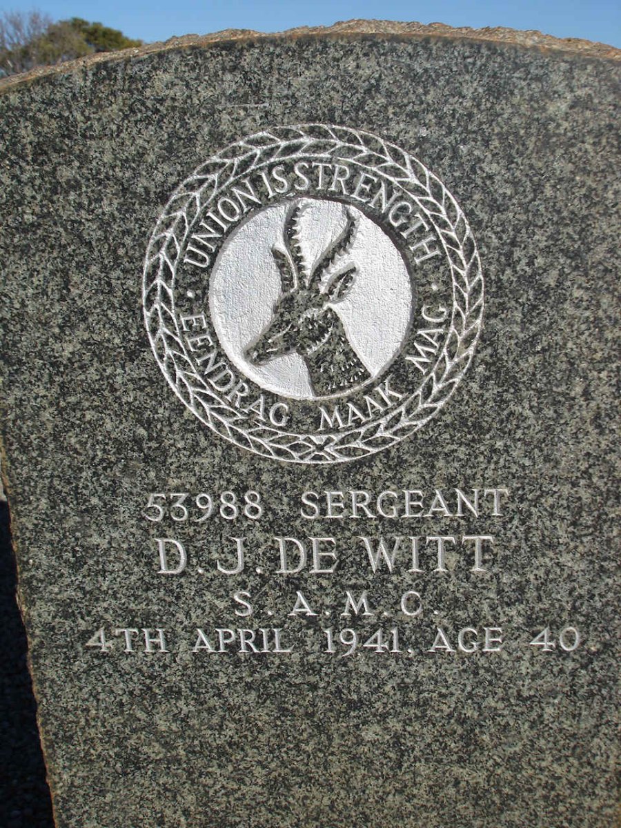 WITT D.J., de -1941