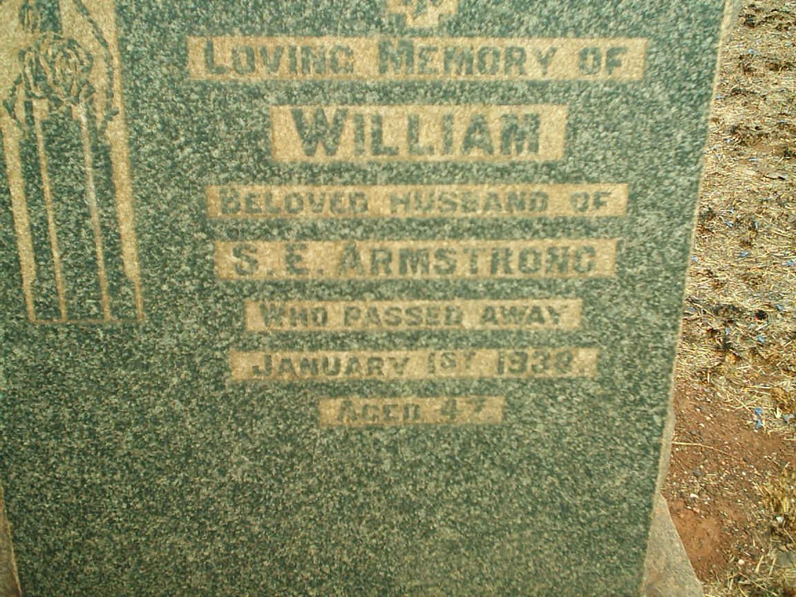 ARMSTRONG William -1938