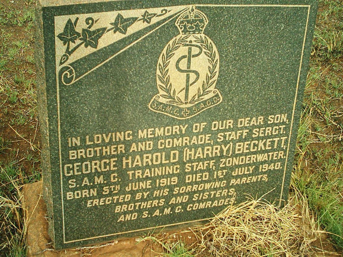 BECKETT George Harold 1919-1940