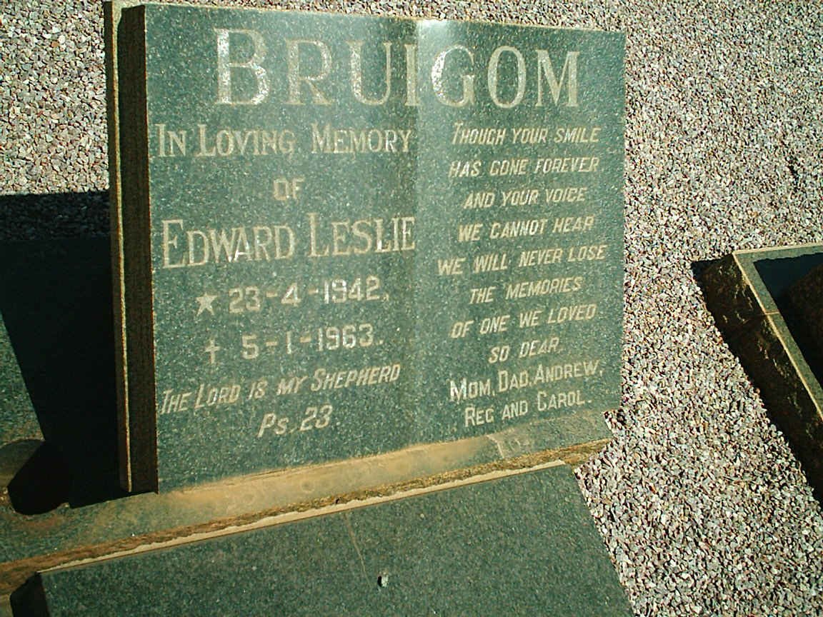 BRUIGOM Edward Leslie 1942-1963