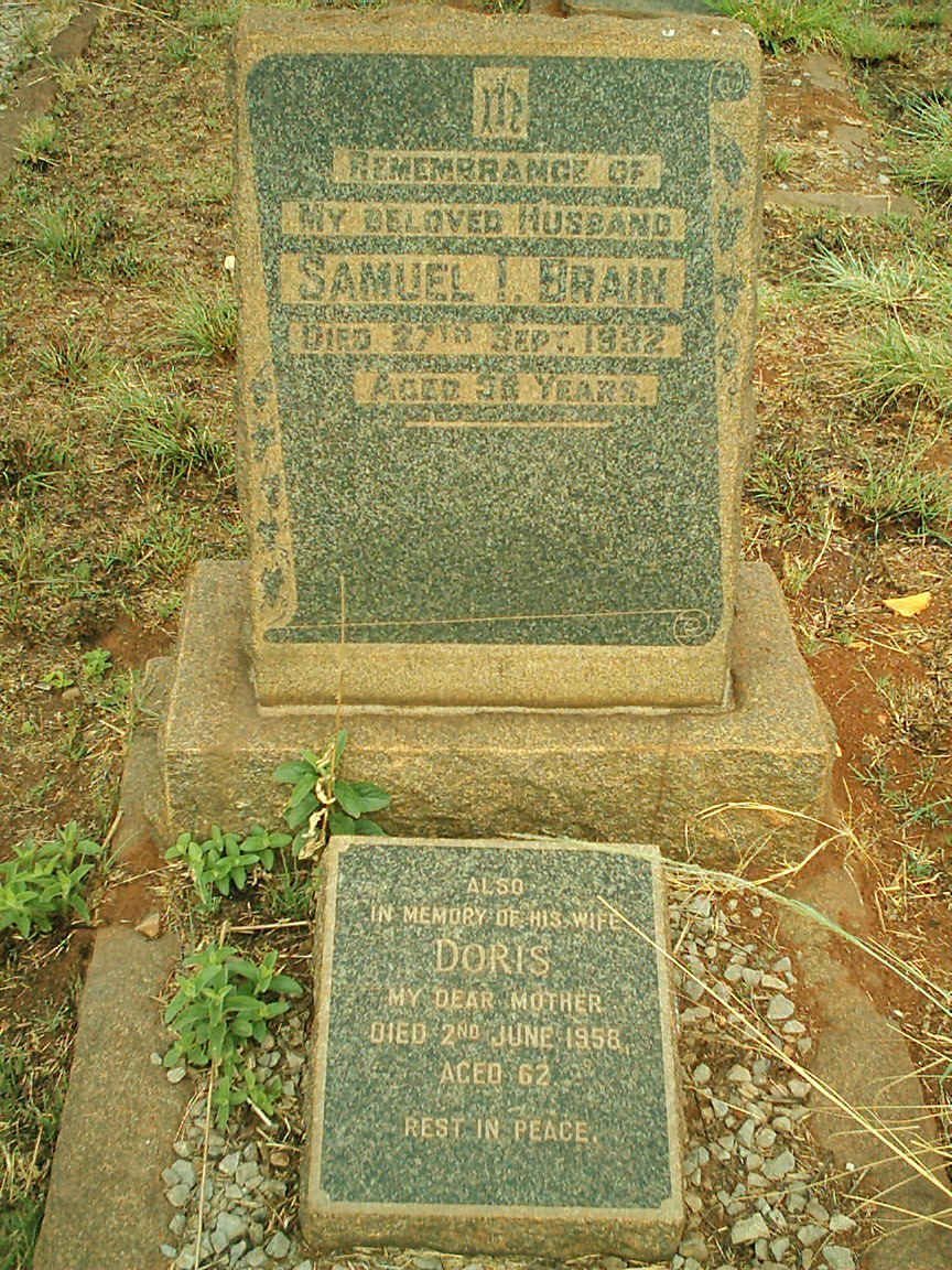 BRAIN Samuel I. -1932 &amp; Doris -1958