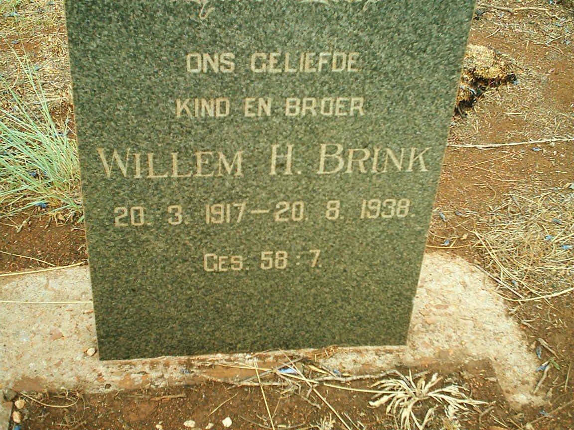 BRINK Willem H. 1917-1938