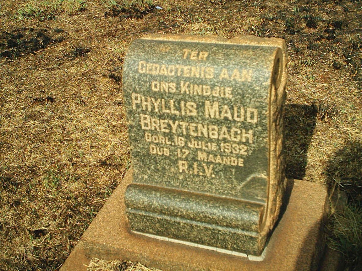 BREYTENBACH Phyllis Maud -1932
