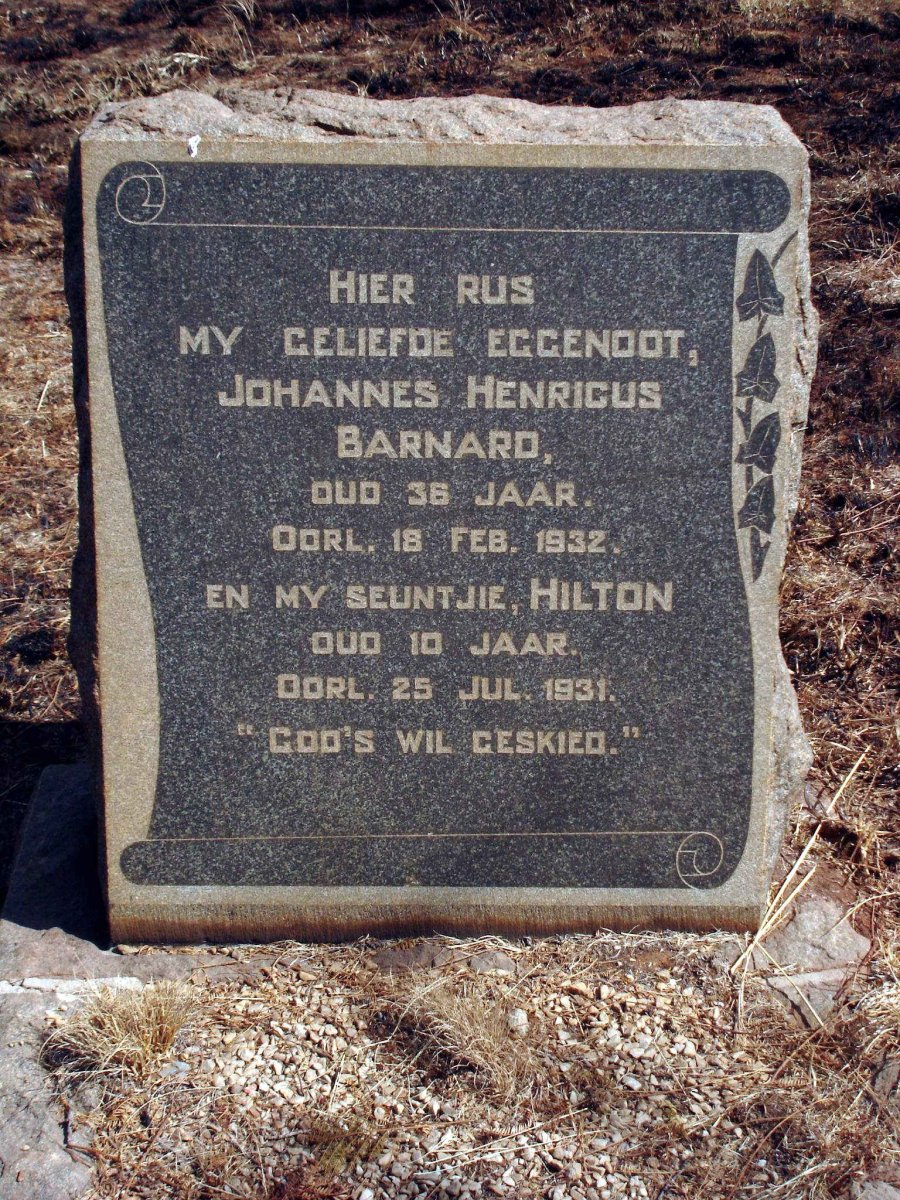 BARNARD Johannes Henricus -1932 :: BARNARD Hilton -1931