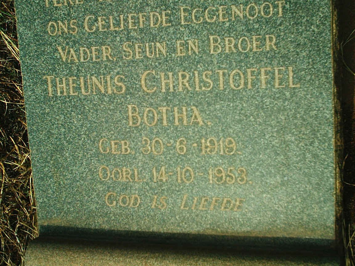 BOTHA Theunis Christoffel 1919-1953