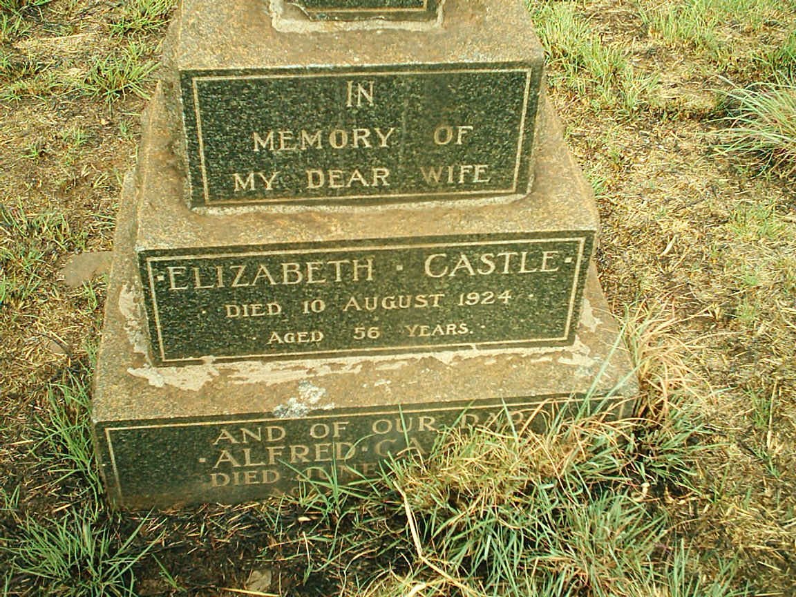 CASTLE Alfred &amp; Elizabeth -1924
