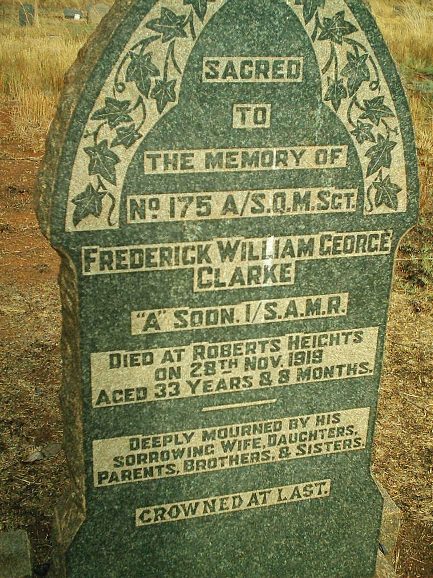 CLARKE Frederick William George -1919