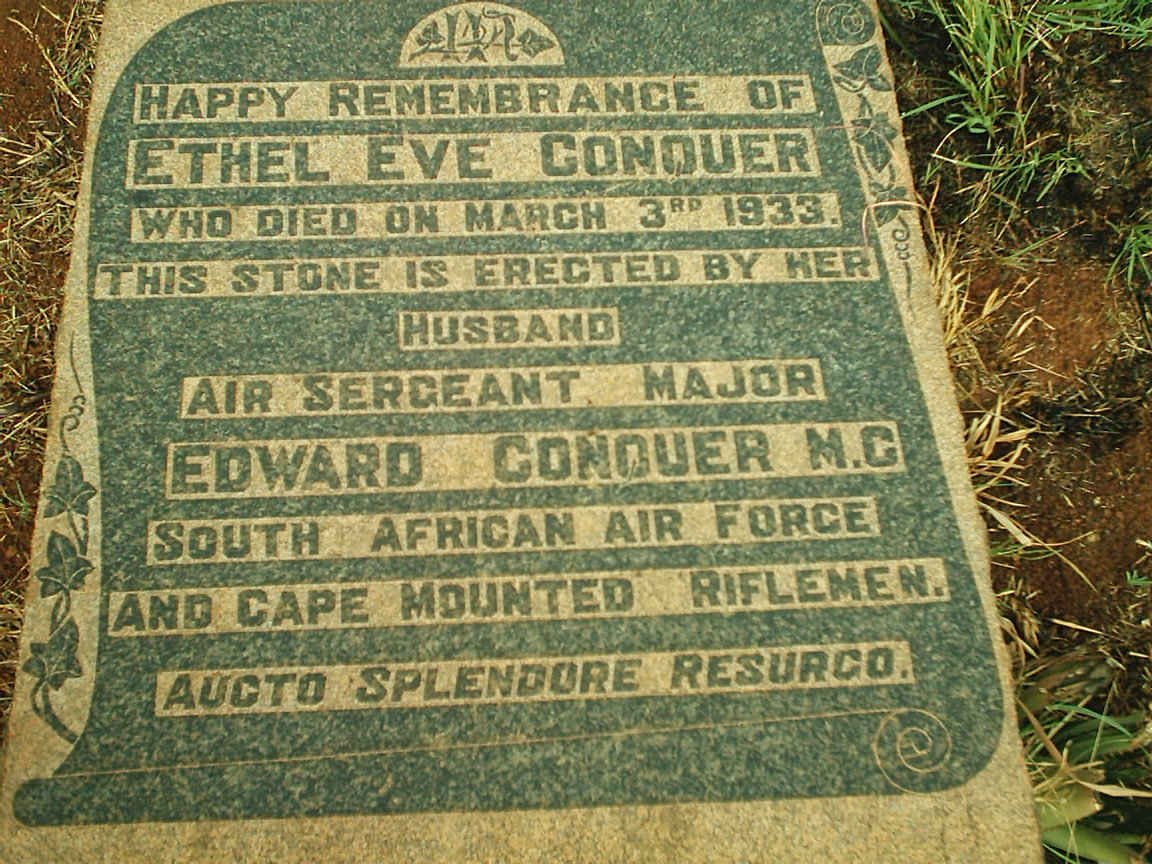 CONQUER Ethel Eve -1933