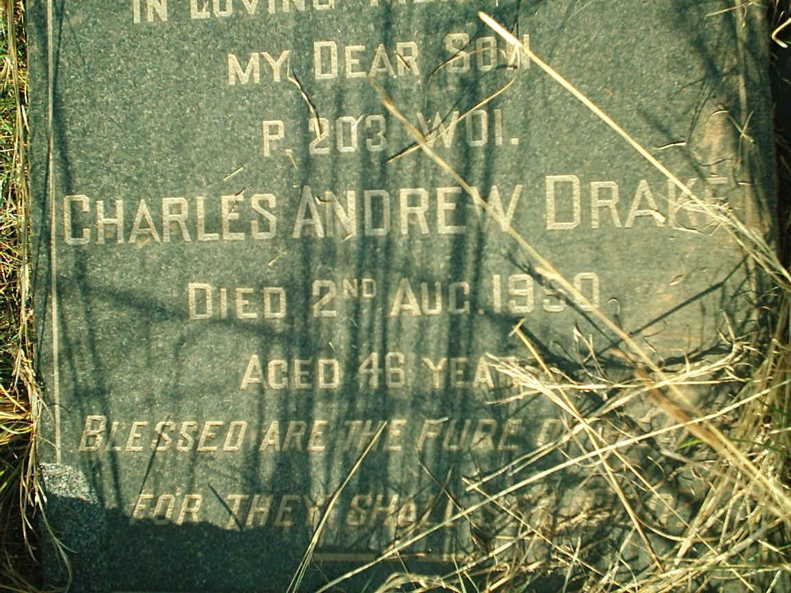 DRAKE Charles Andrew -1950