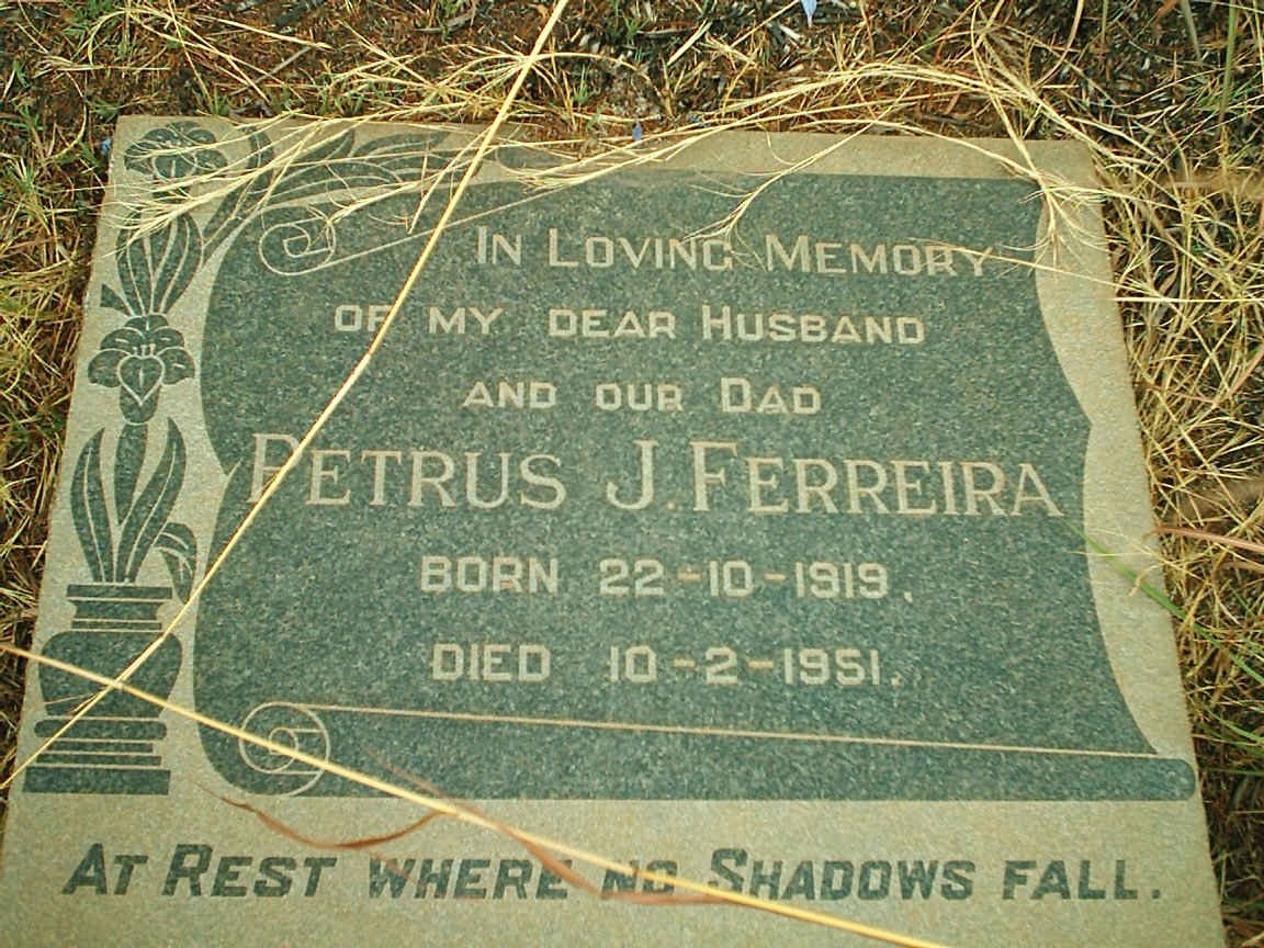 FERREIRA Petrus J. 1919-1951