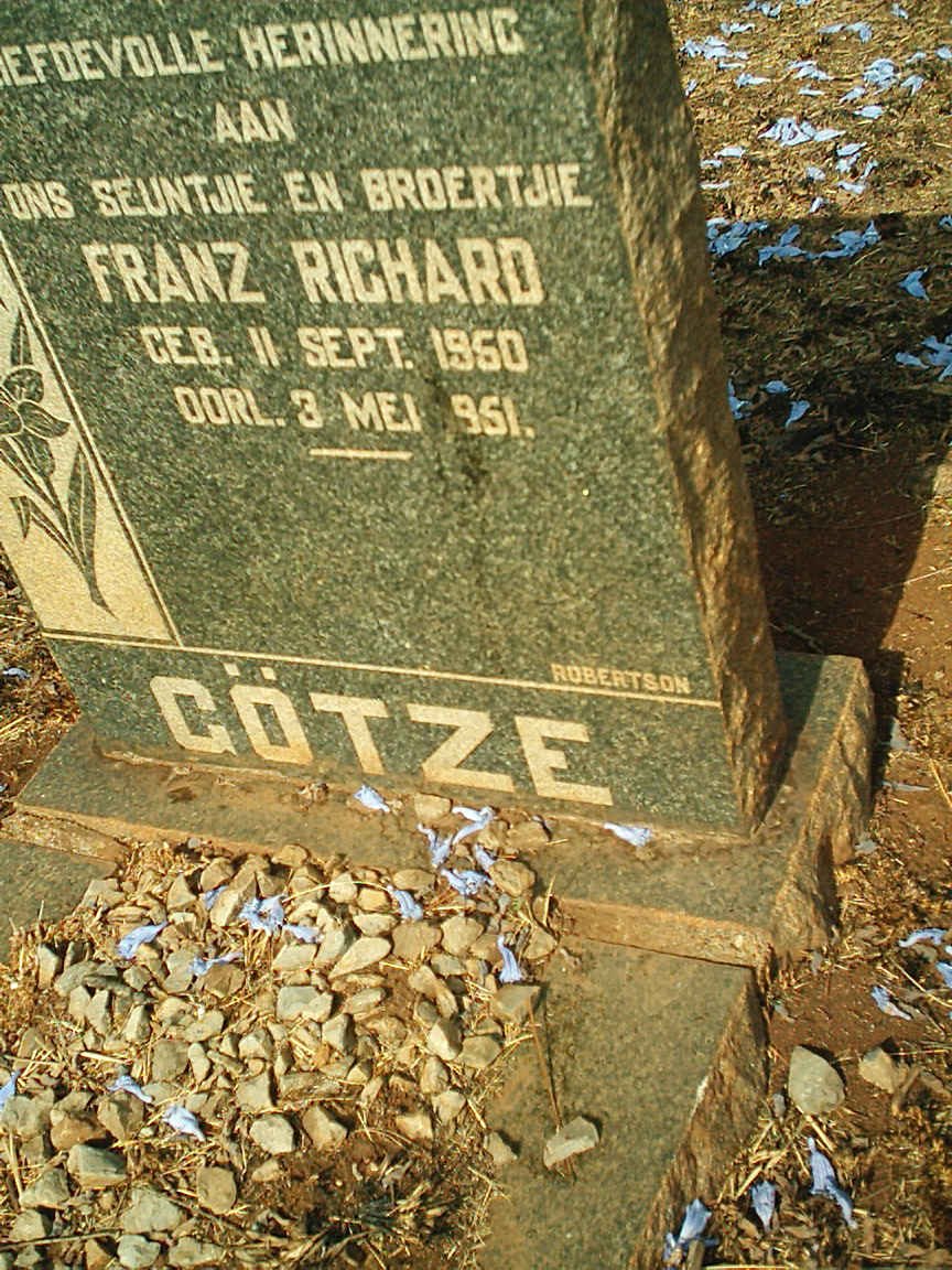 GOTZE Franz Richard 1950-1951