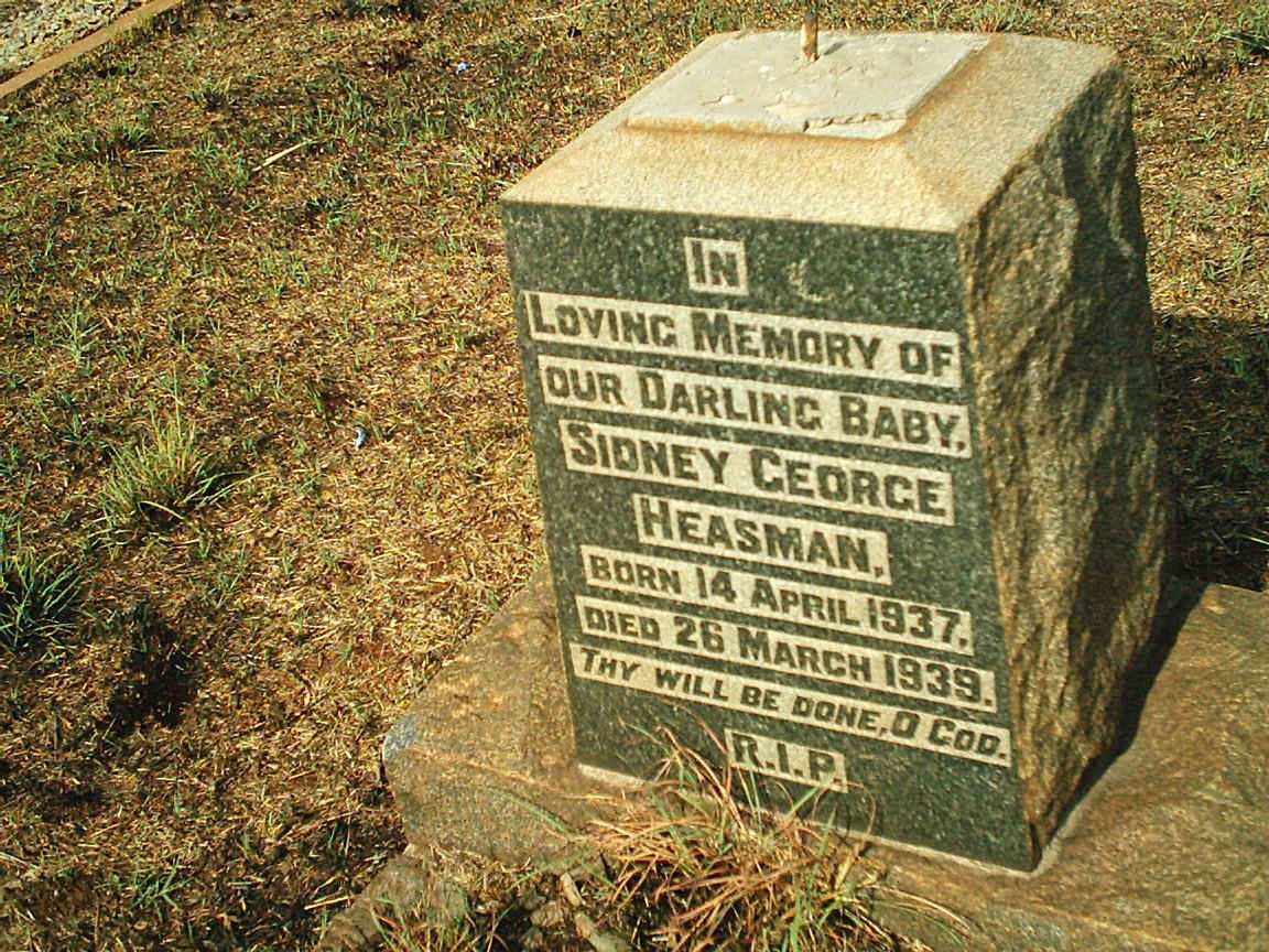 HEASMAN Sidney George 1937-1939