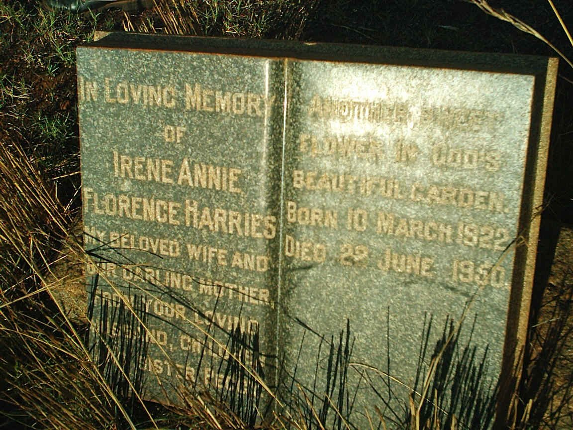 HARRIES Irene Annie Florence 1922-1950
