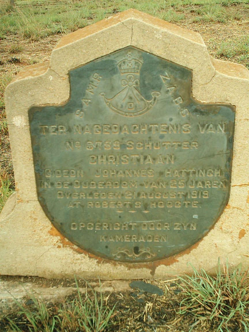 HATTINGH Christiaan Gideon Johannes -1919