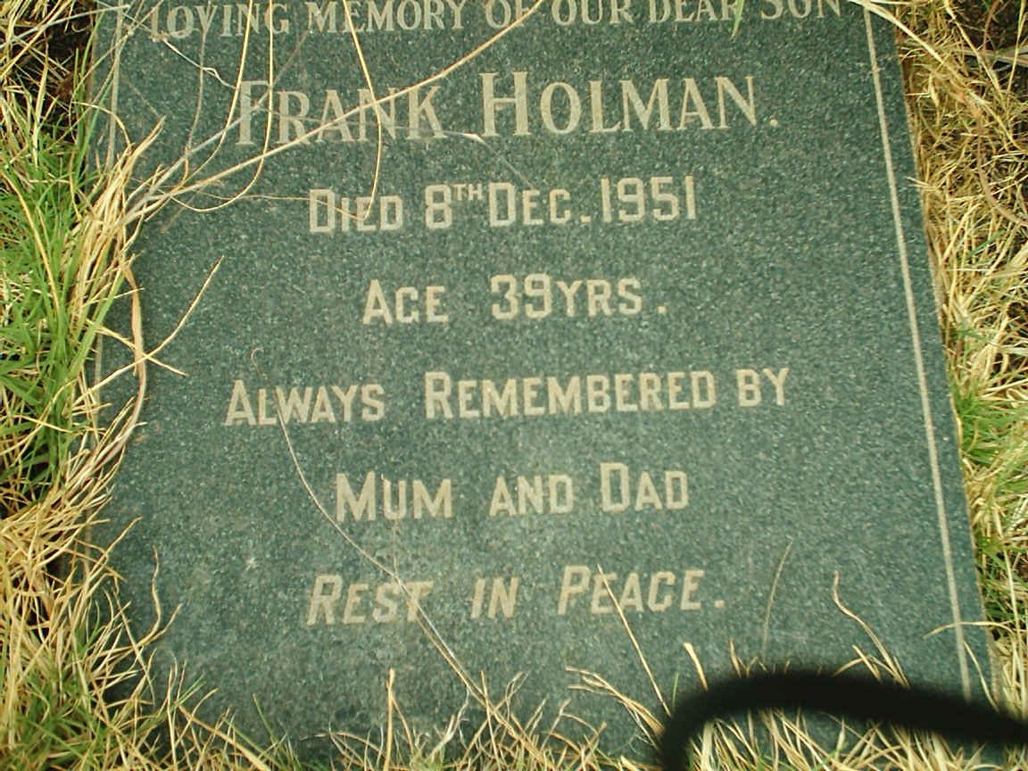 HOLMAN Frank -1951