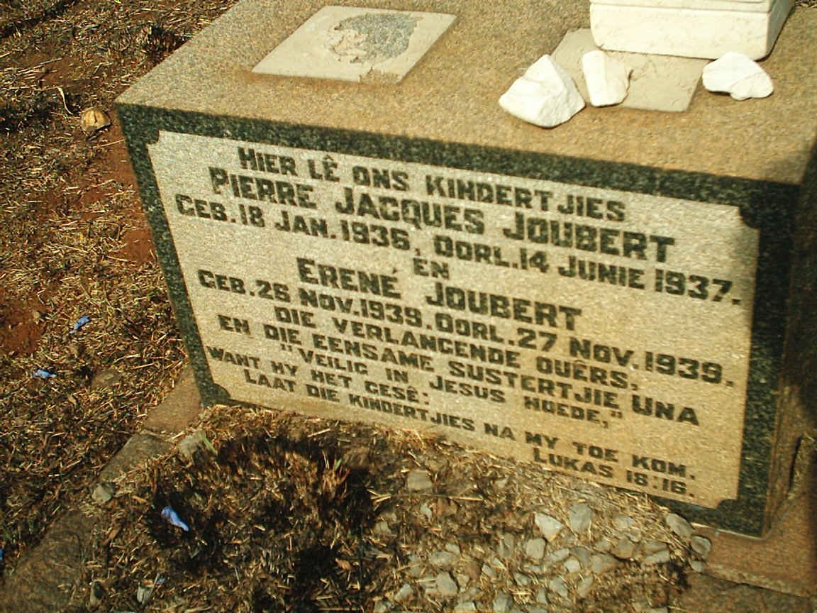 JOUBERT Pierre Jacques 1936-1937 :: JOUBERT Erene 1939-1939