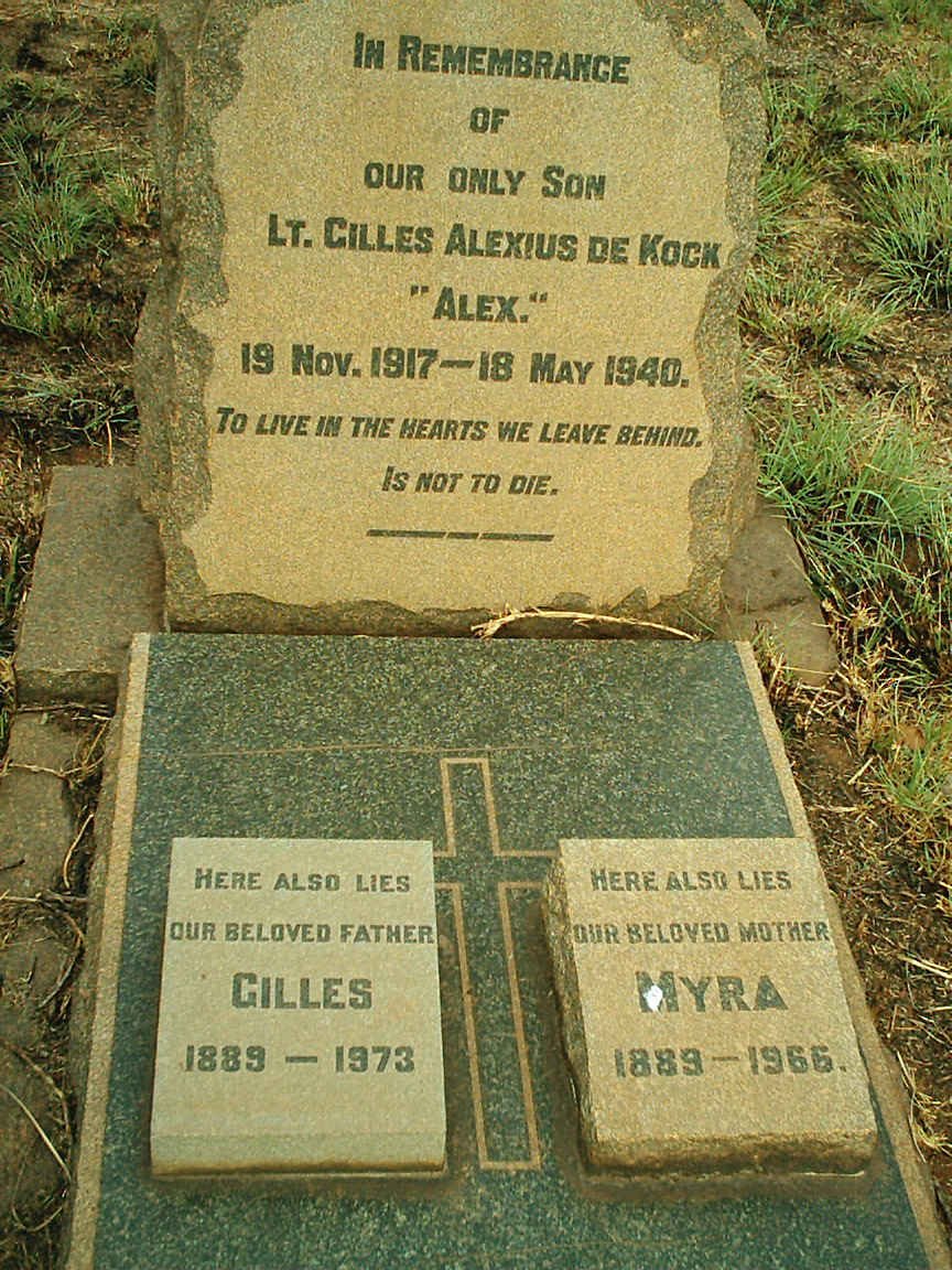 KOCK Gilles Alexius, de 1917-1940 :: KOCK Gilles, de 1889-1973 &amp; Myra 1889-1966
