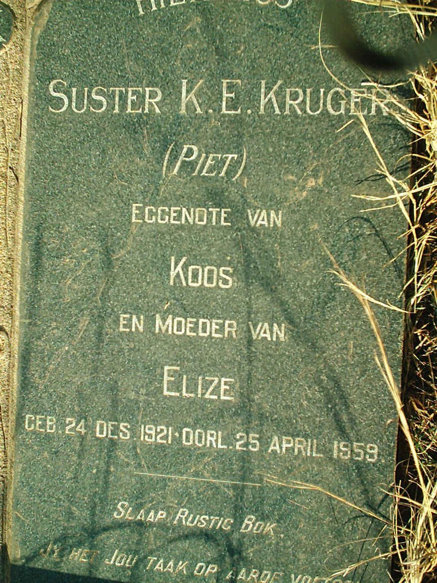 KRUGER K.E. 1921-1959