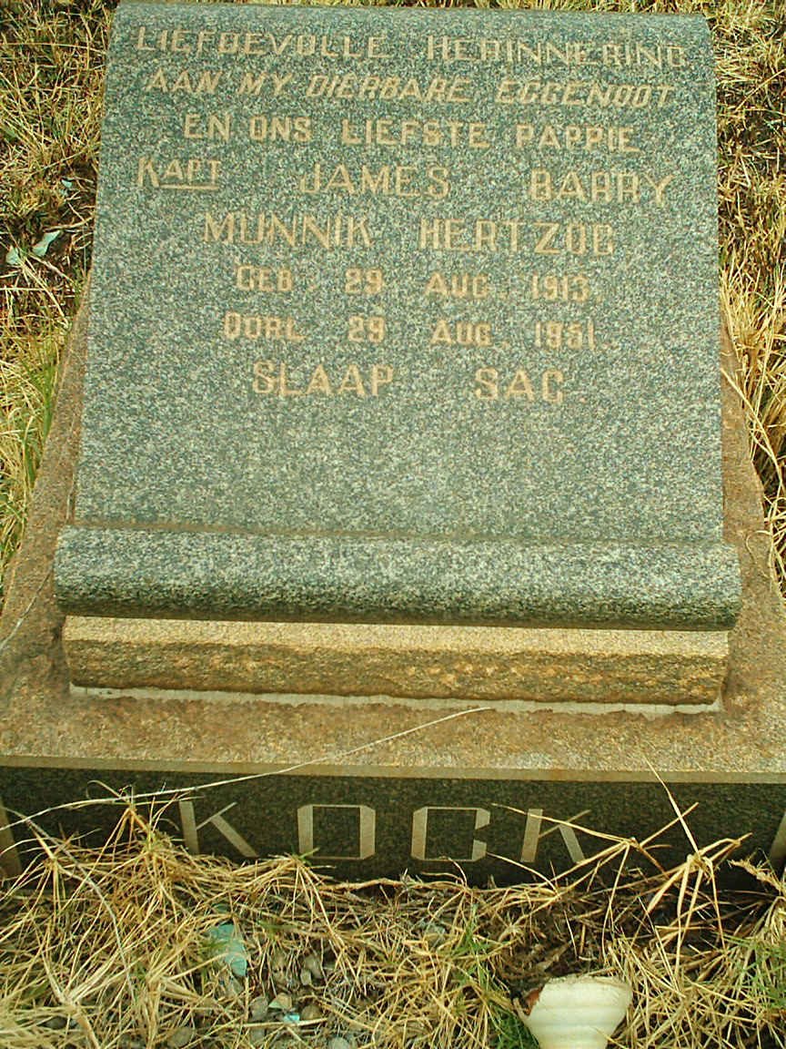 KOCK James Barry Munnik Hertzog 1913-1951
