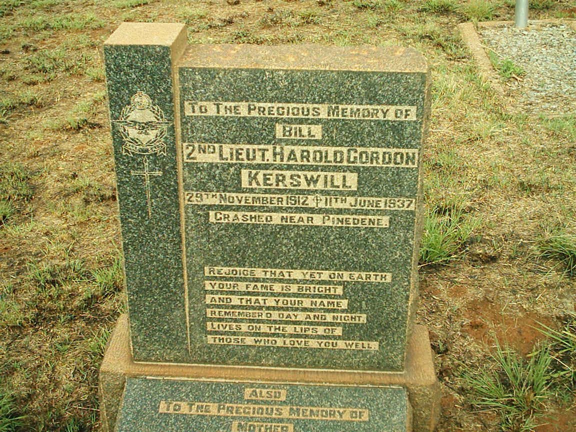 KERSWILL Harold Gordon 1912-1937