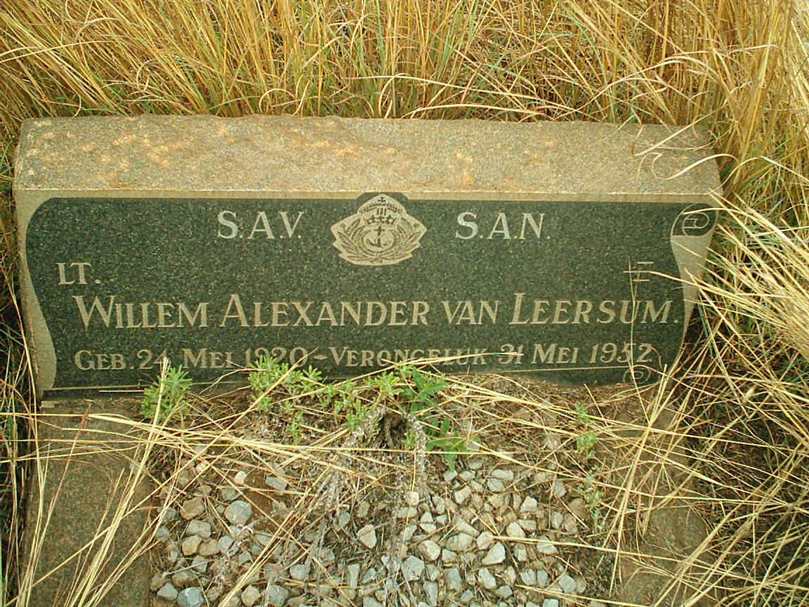 LEERSUM Willem Alexander, van 1920-1952