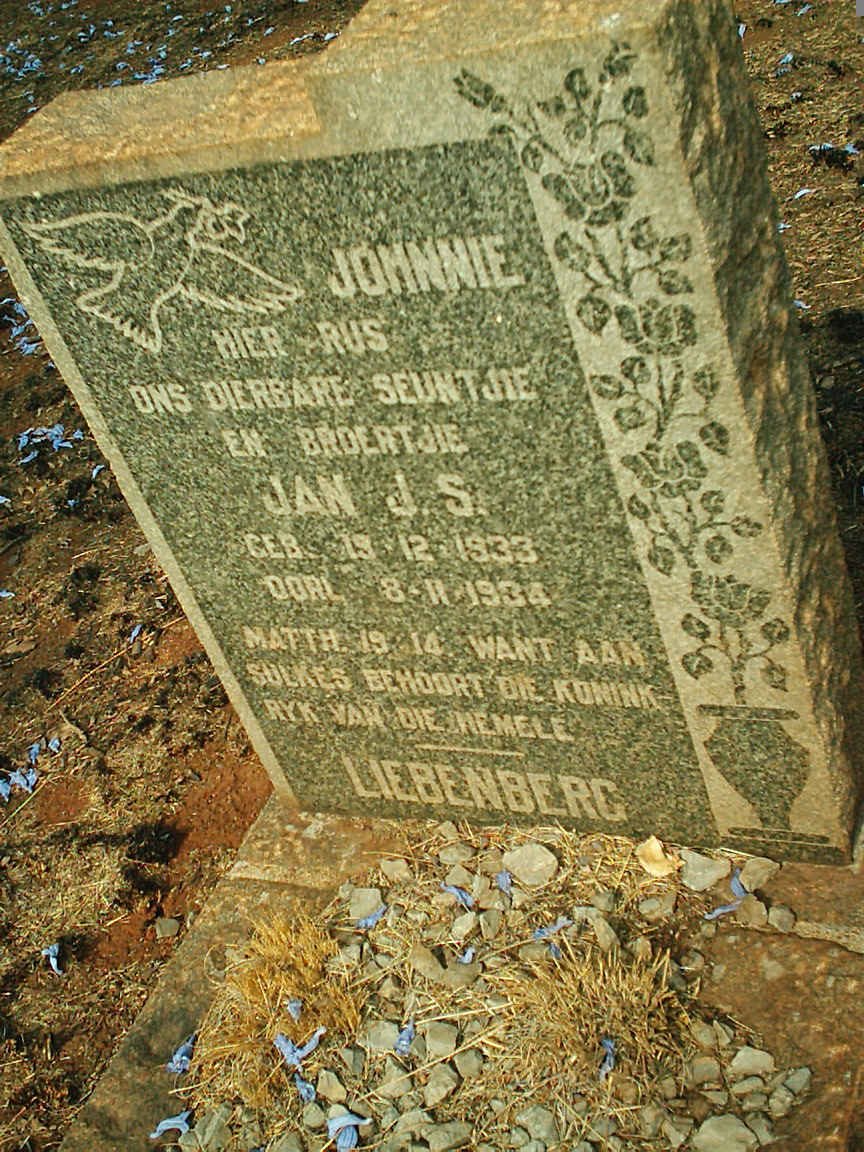 LIEBENBERG Jan J.S. 1933-1934