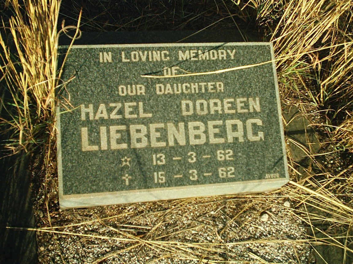 LIEBENBERG Hazel Doreen 1962-1962
