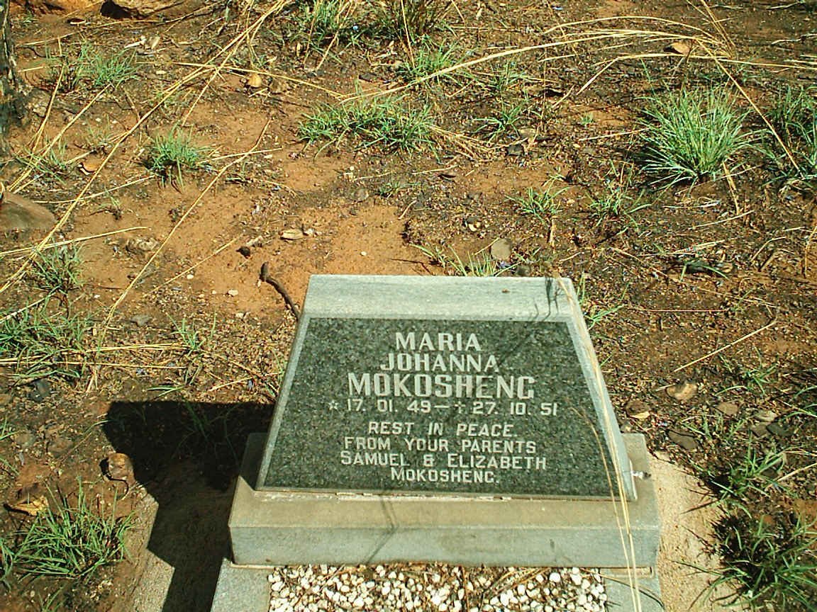 MOKOSHENG Maria Johanna 1949-1951