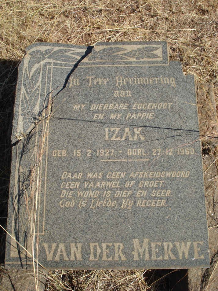 MERWE Izak, van der 1927-1960