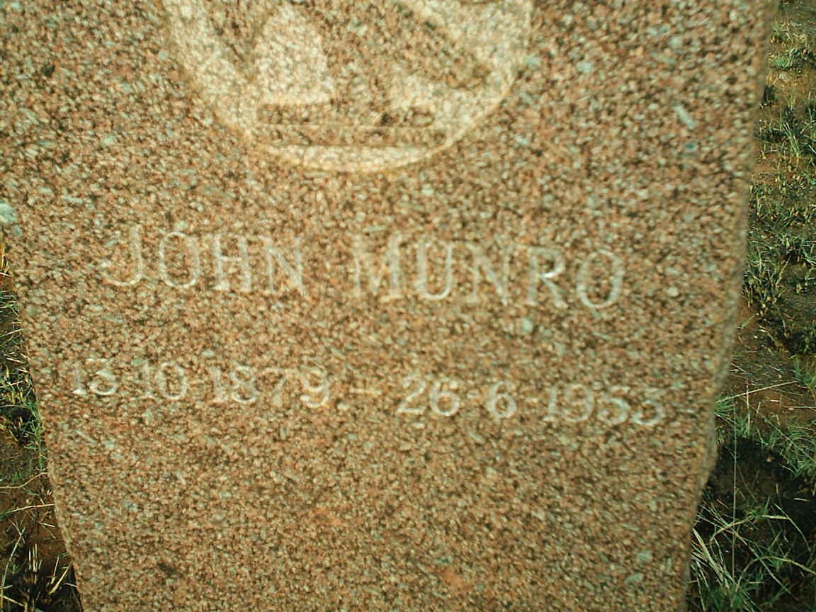 MUNRO John 1879-1953
