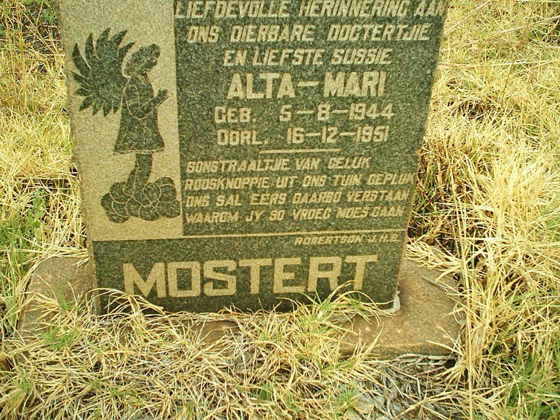 MOSTERT Alta-Mari 1944-1951