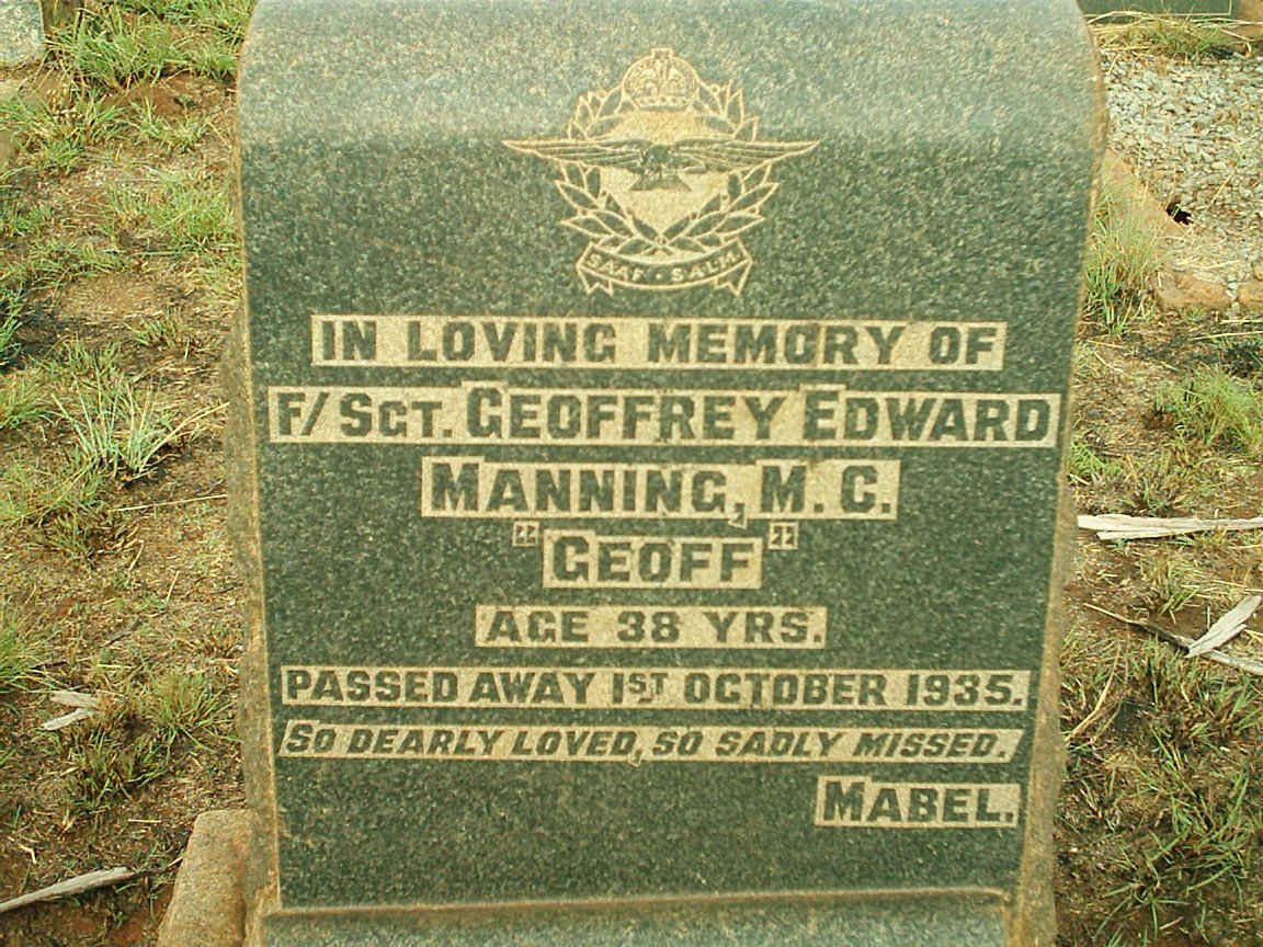 MANNING Geoffrey Edward -1935