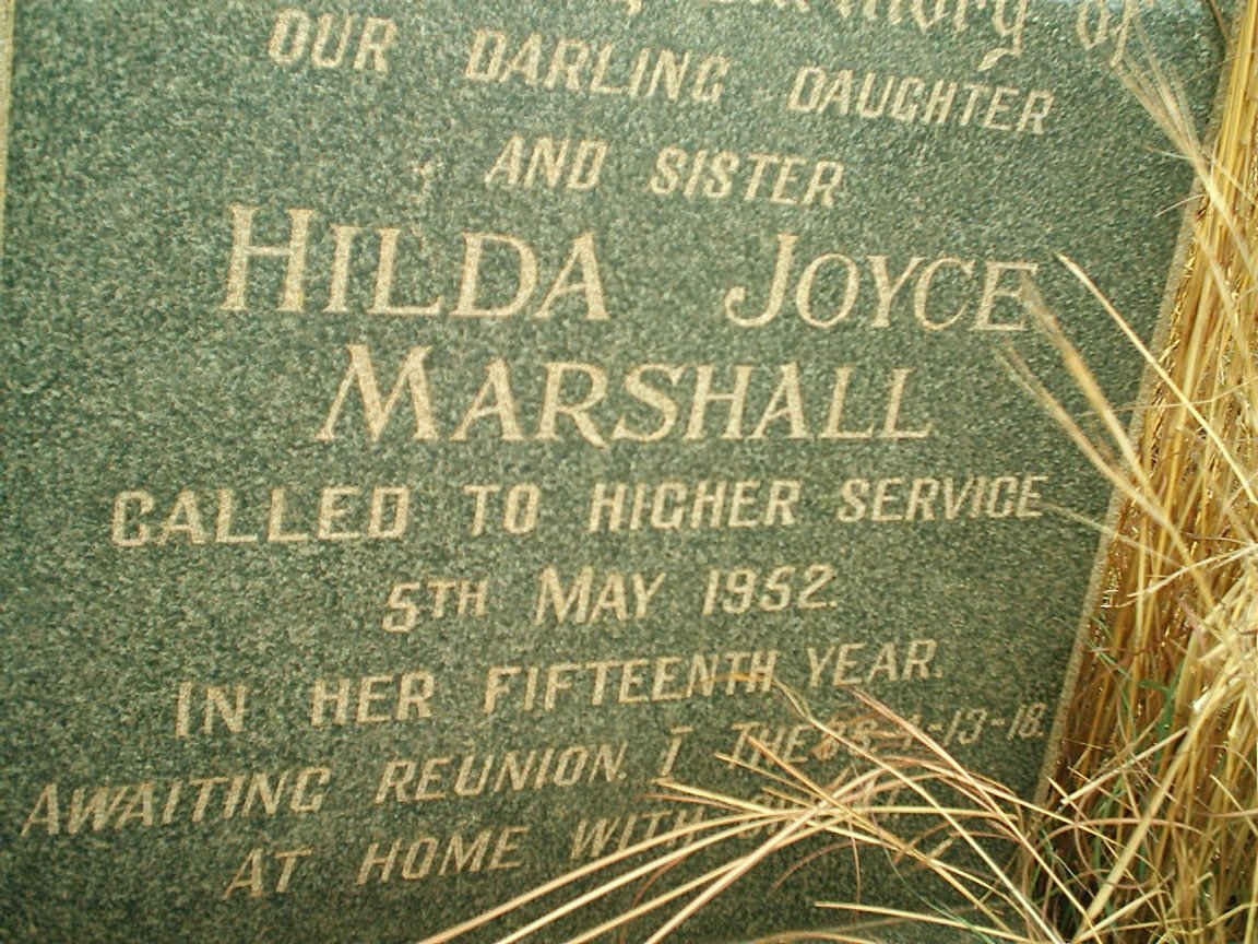 MARSHALL Hilda Joyce -1952