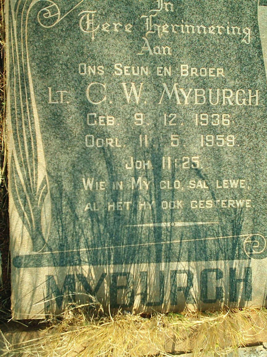 MYBURGH C.W. 1936-1959