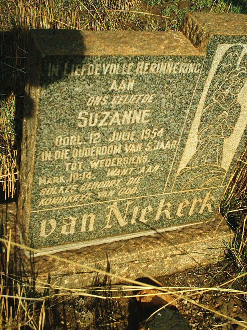 NIEKERK Suzanne, van -1954