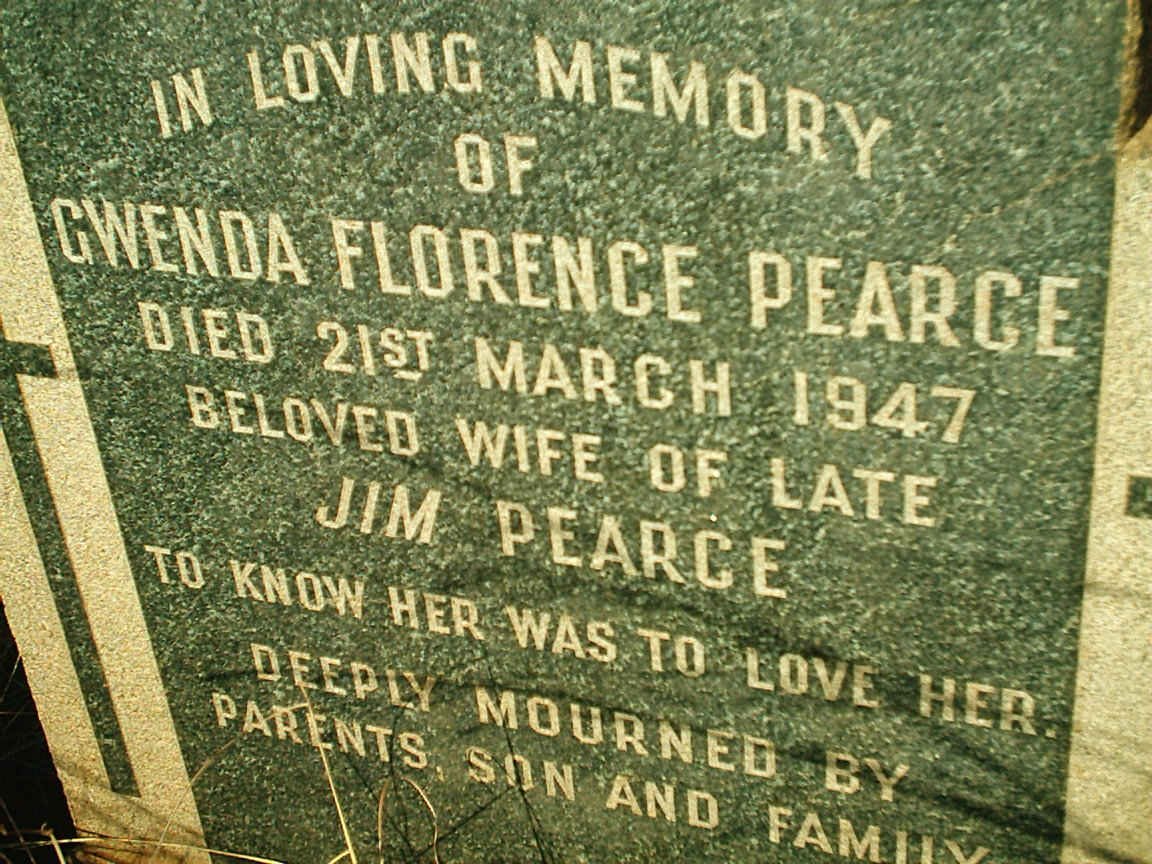 PEARCE Gwenda Florence -1947