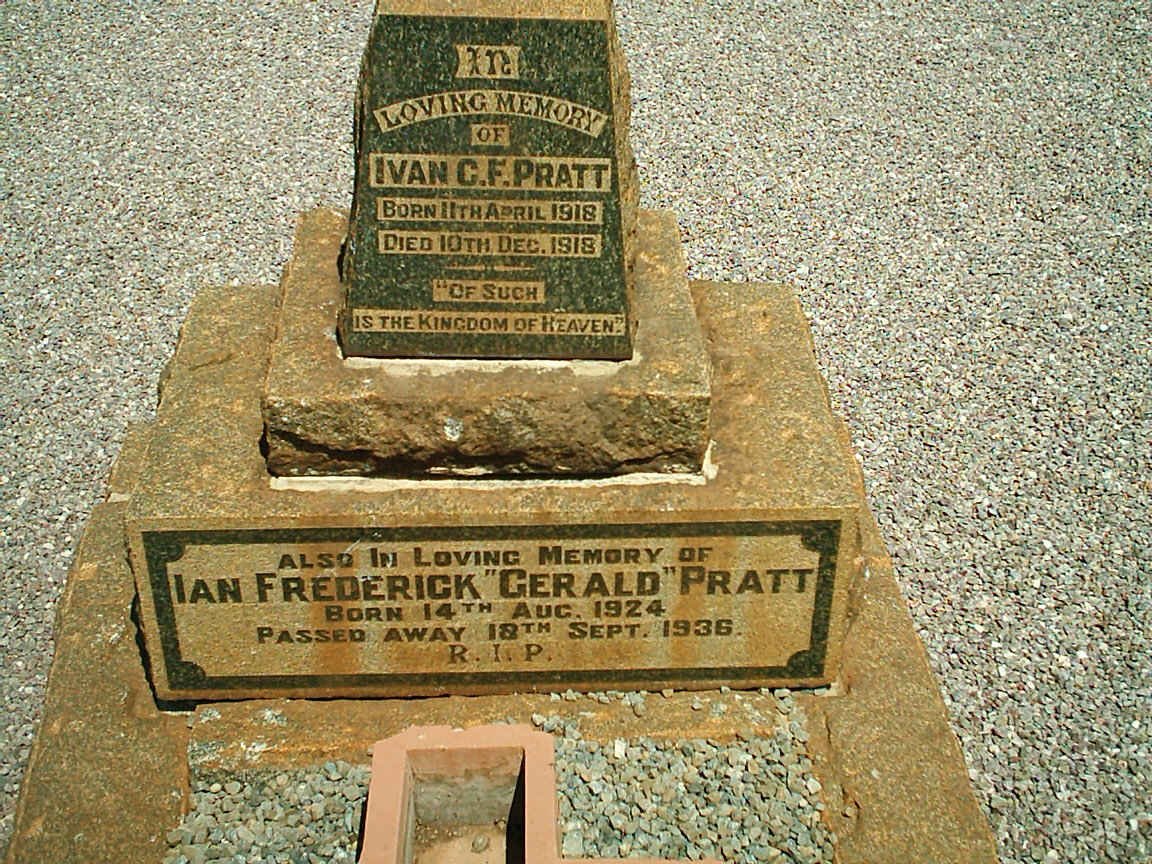 PRATT Ivan C.F. 1918-1918 :: PRATT Ian Frederick 1924-1936