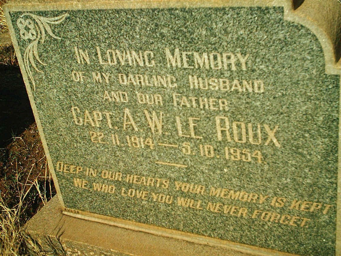 ROUX A.W., le 1914-1954