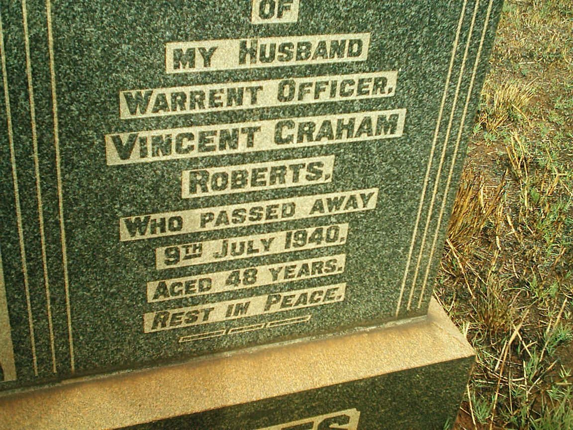 ROBERTS Vincent Graham -1940