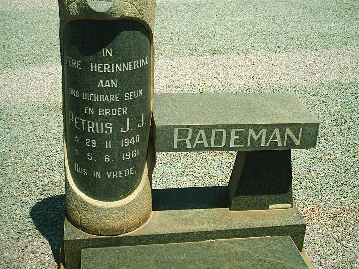 RADEMAN Petrus J.J. 1940-1961