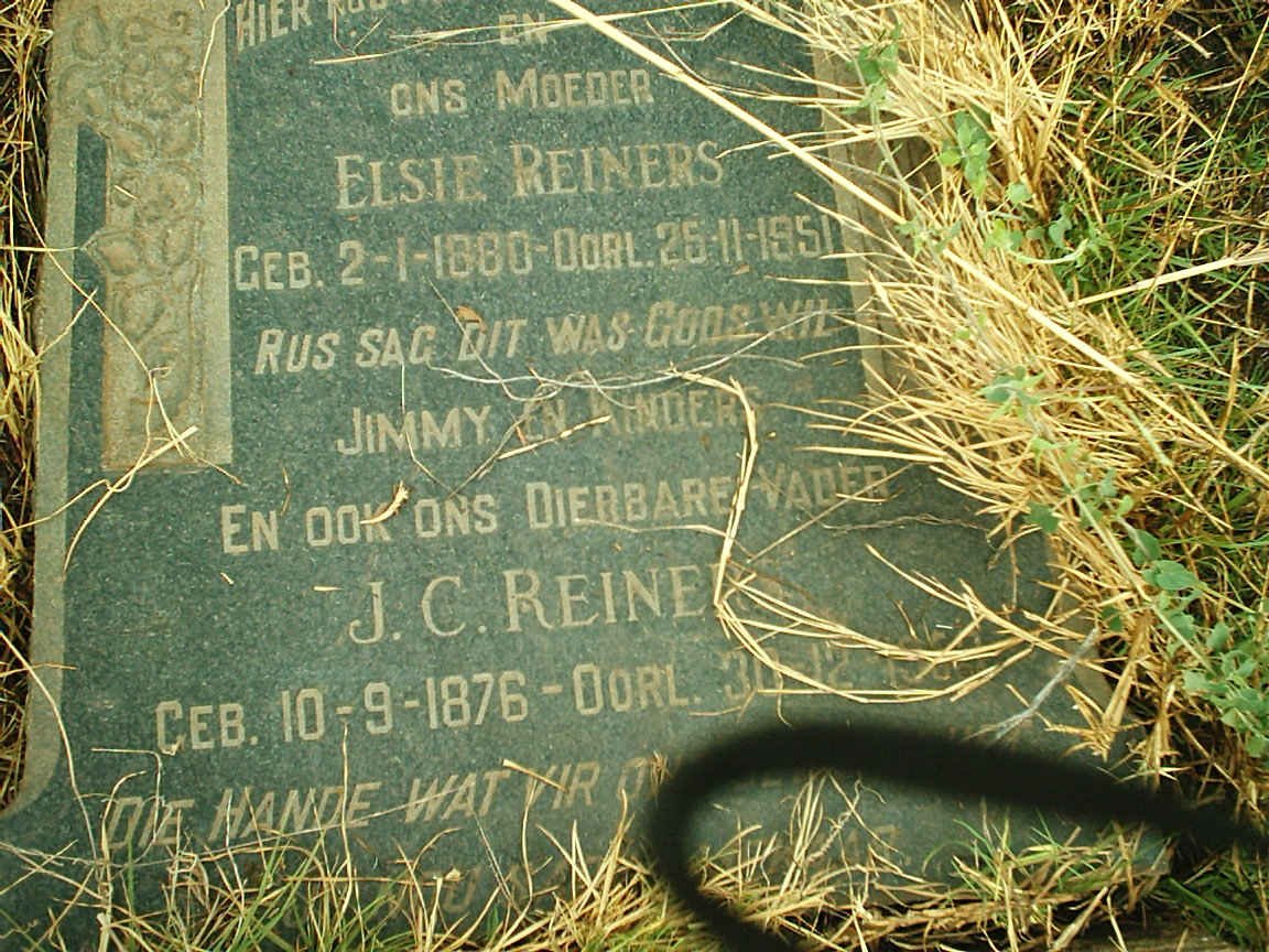 REINERS J.C. 1876-19?? &amp; Elsie 1880-1951