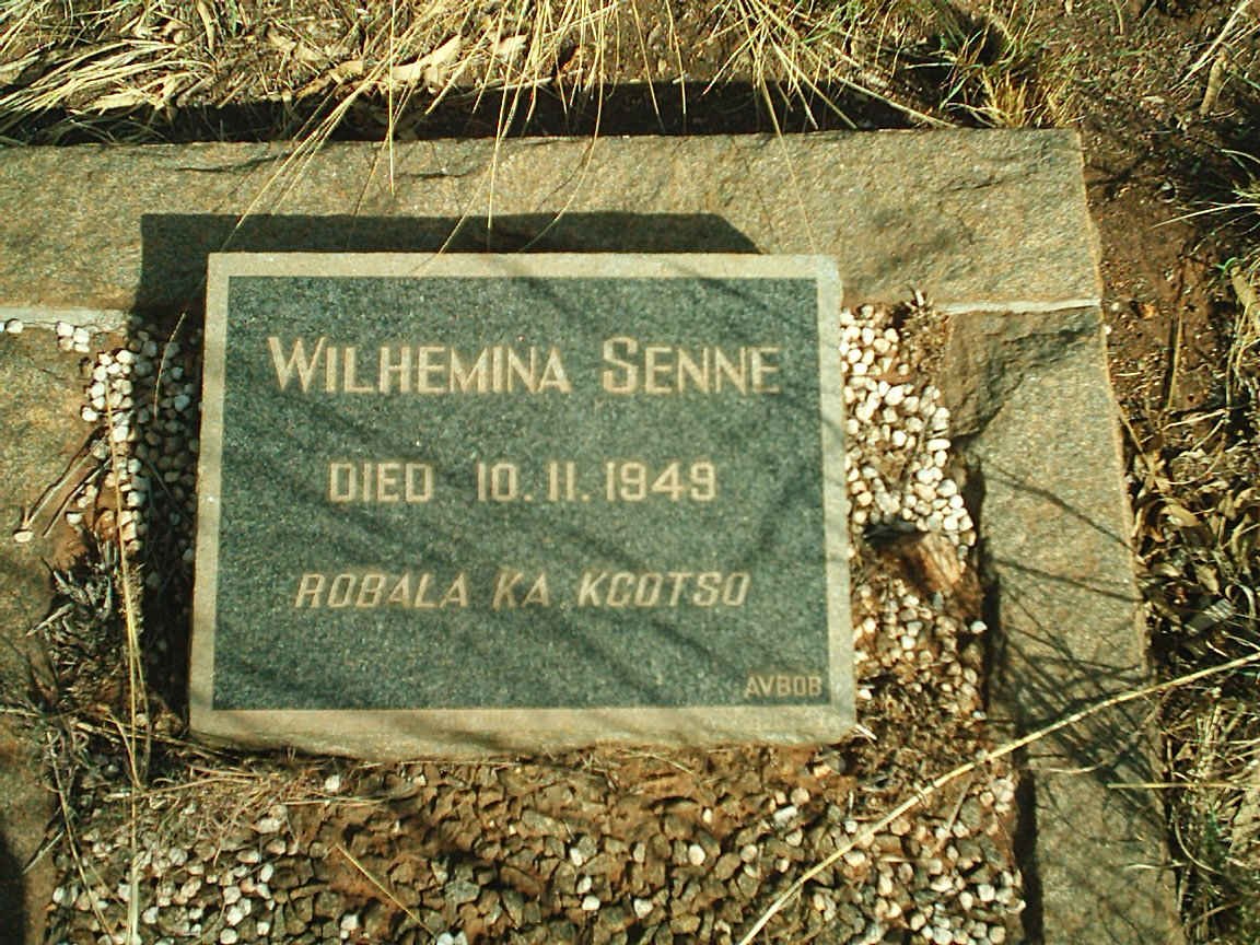 SENNE Wilhelmina  -1949