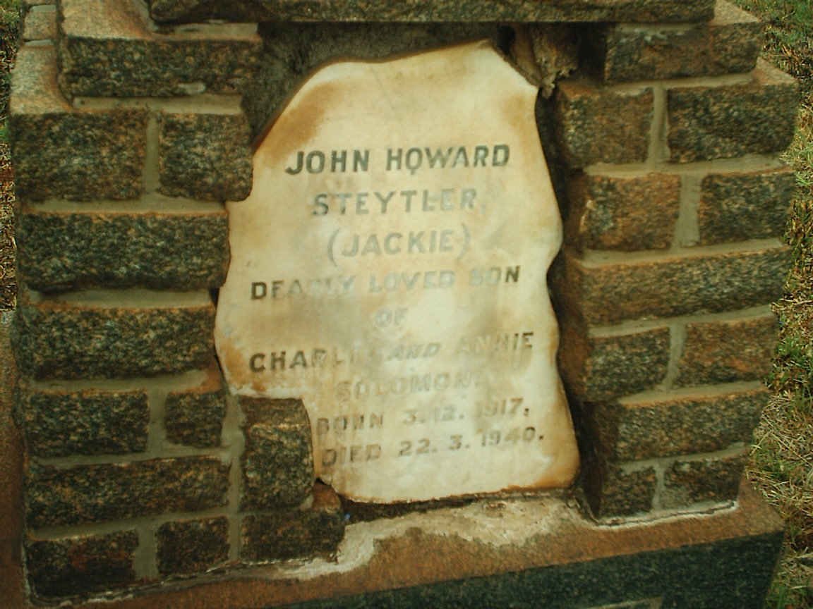 STEYTLER John Howard 1917-1940