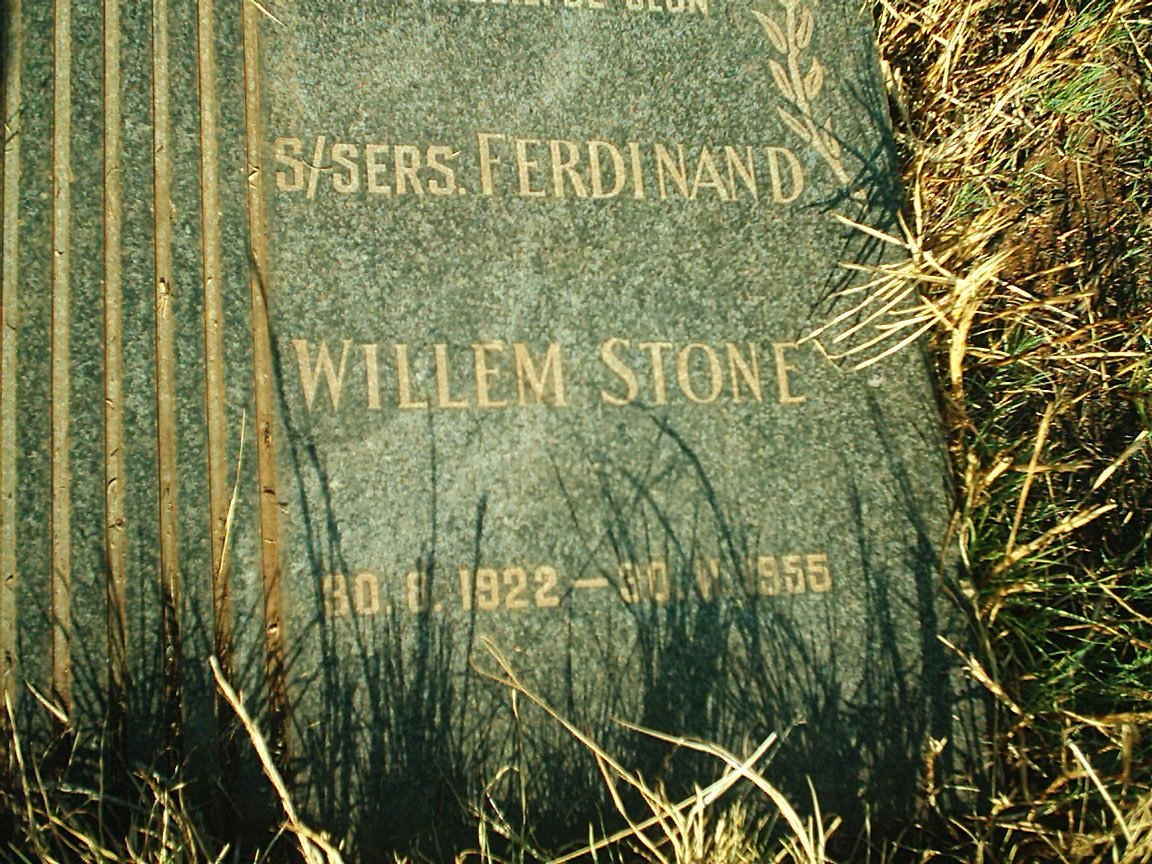 STONE Ferdinand Willem 1922-1955